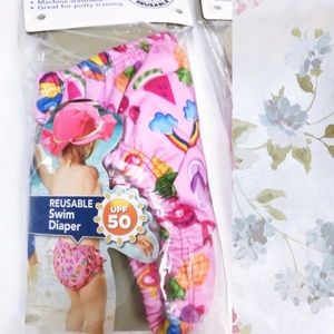 Swimschool Pink Swim Diaper 6 Mo NEW 2 Pack
